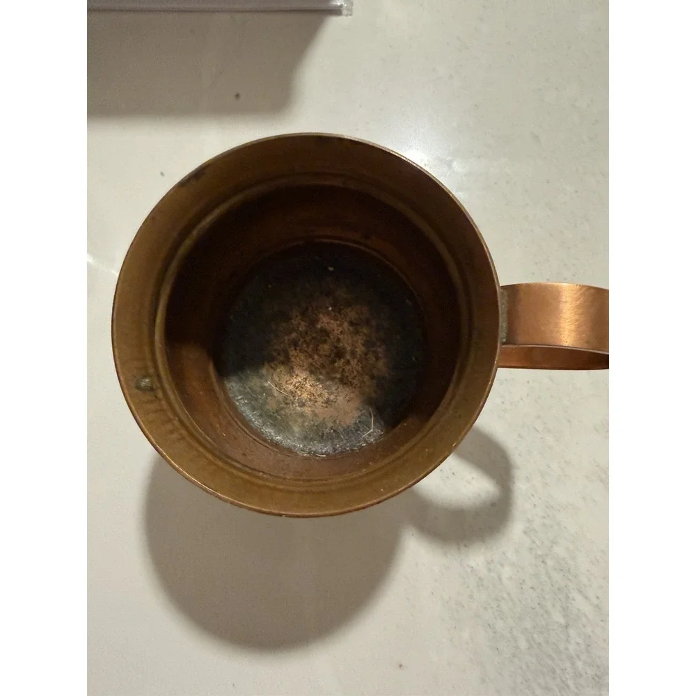 Vintage Gregorian Copper Barrel Mug Nice Patina Unpolished